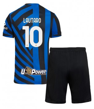 Billiga Inter Milan Lautaro Martinez #10 Hemmatröja Barn 2024-25 Kortärmad (+ Korta byxor)